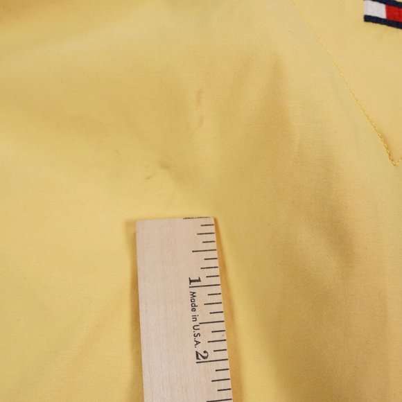 VTG Tommy Hilfiger Golf Jacket Mens M Yellow Langley Airforce Base Eaglewood GC - Picture 9 of 13
